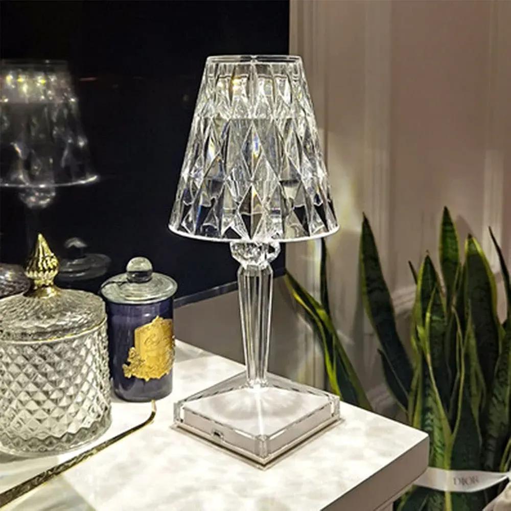 Crystal Diamond Table Lamp