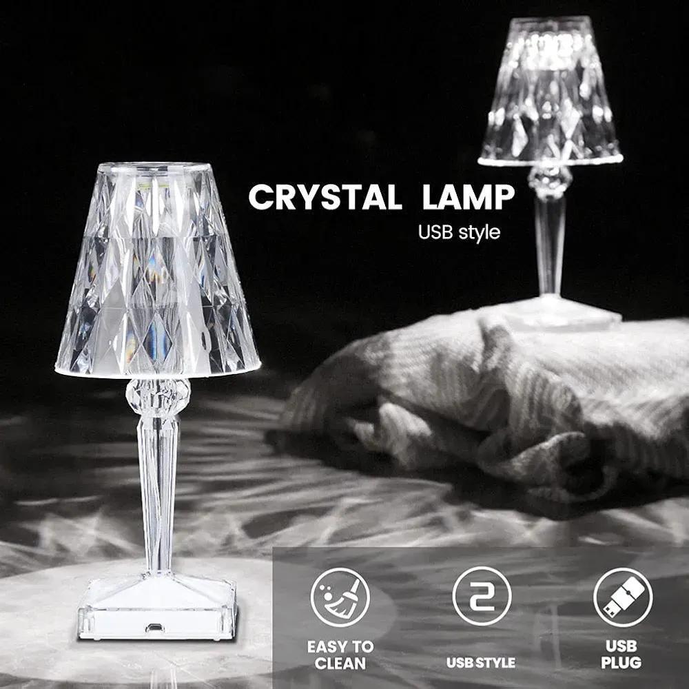 Crystal Diamond Table Lamp