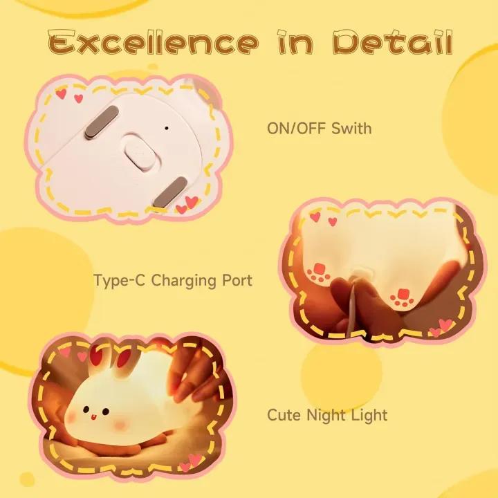 Cute  Bunny Slicon Lamp